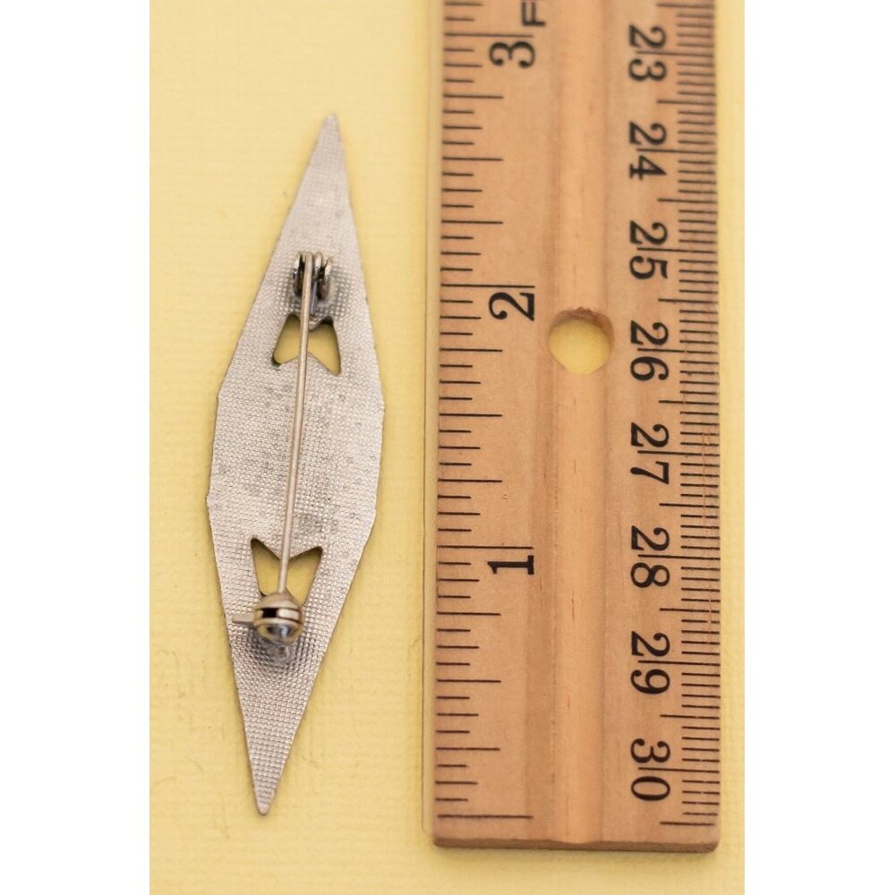 Vintage Geometric Sharp Diamond Shape Intricate B… - image 3